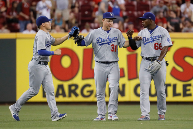 Joc Pederson, Enrique Hernandez, Yasiel Puig